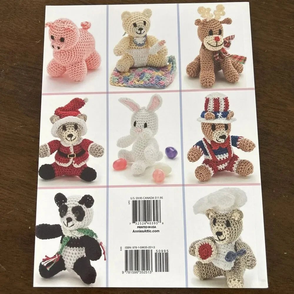 Annies Attic Itty Bitty Animals Crochet Pattern Booklet 15 Fun Little Animals